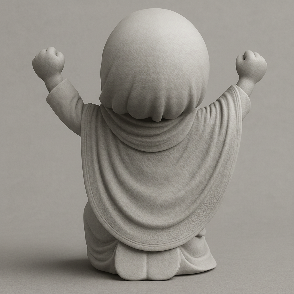 face anatomy 3d model-create 3d face model from photo_Joyful Hijabi Child: A Celebration of Triumph