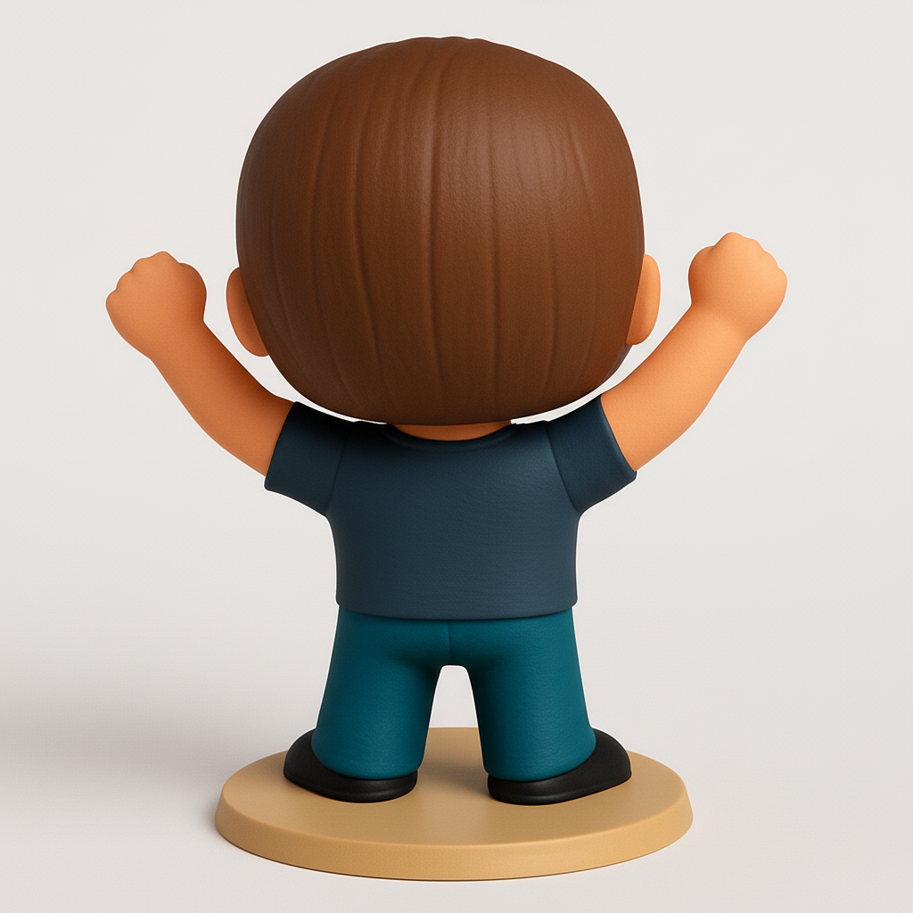 face anatomy 3d model-create 3d face model from photo_Joyful Stylized Figure: Perfect Desk Companion