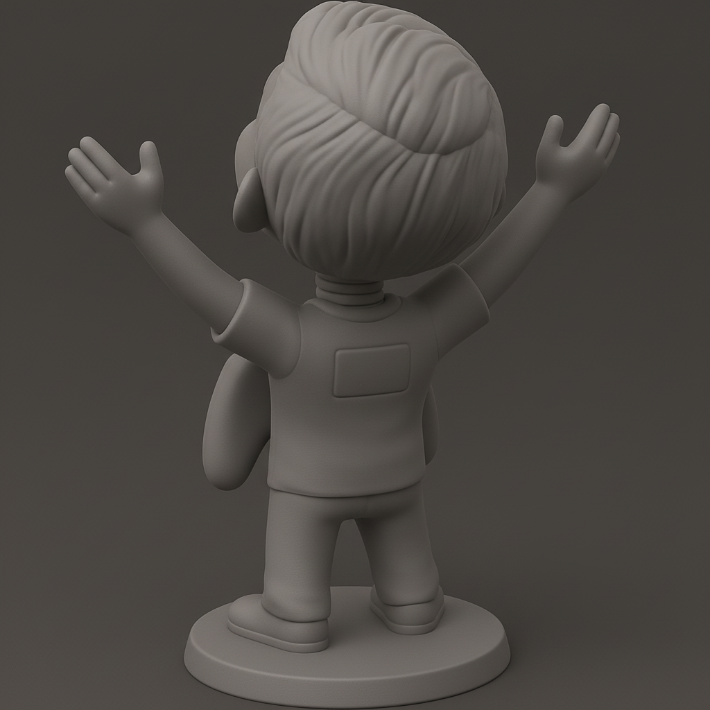 face anatomy 3d model-create 3d face model from photo_Triumphant Gamer Statue: Joyful Desk Companion!