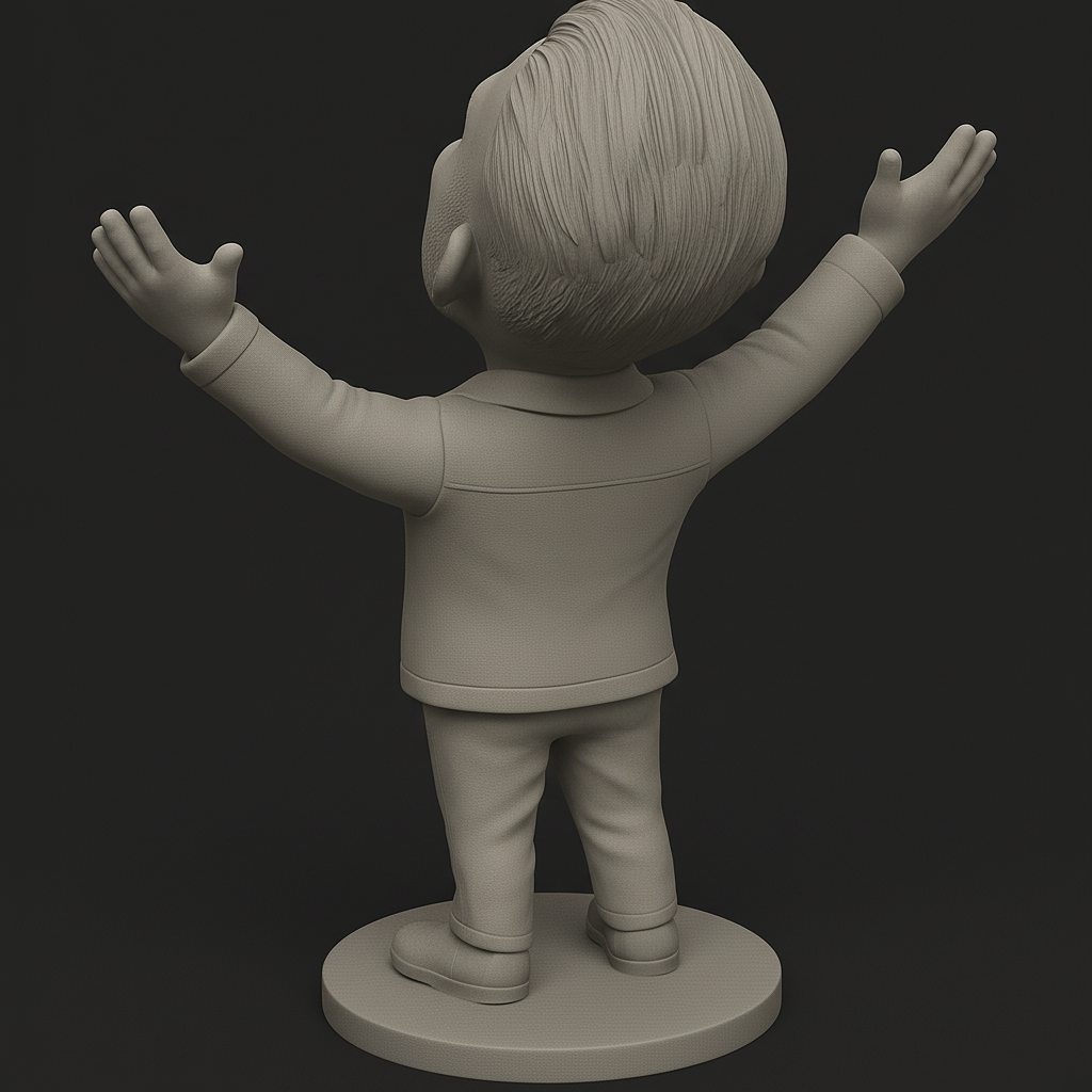 face anatomy 3d model-create 3d face model from photo_Joyful Embrace Bobblehead: Spread Happiness!