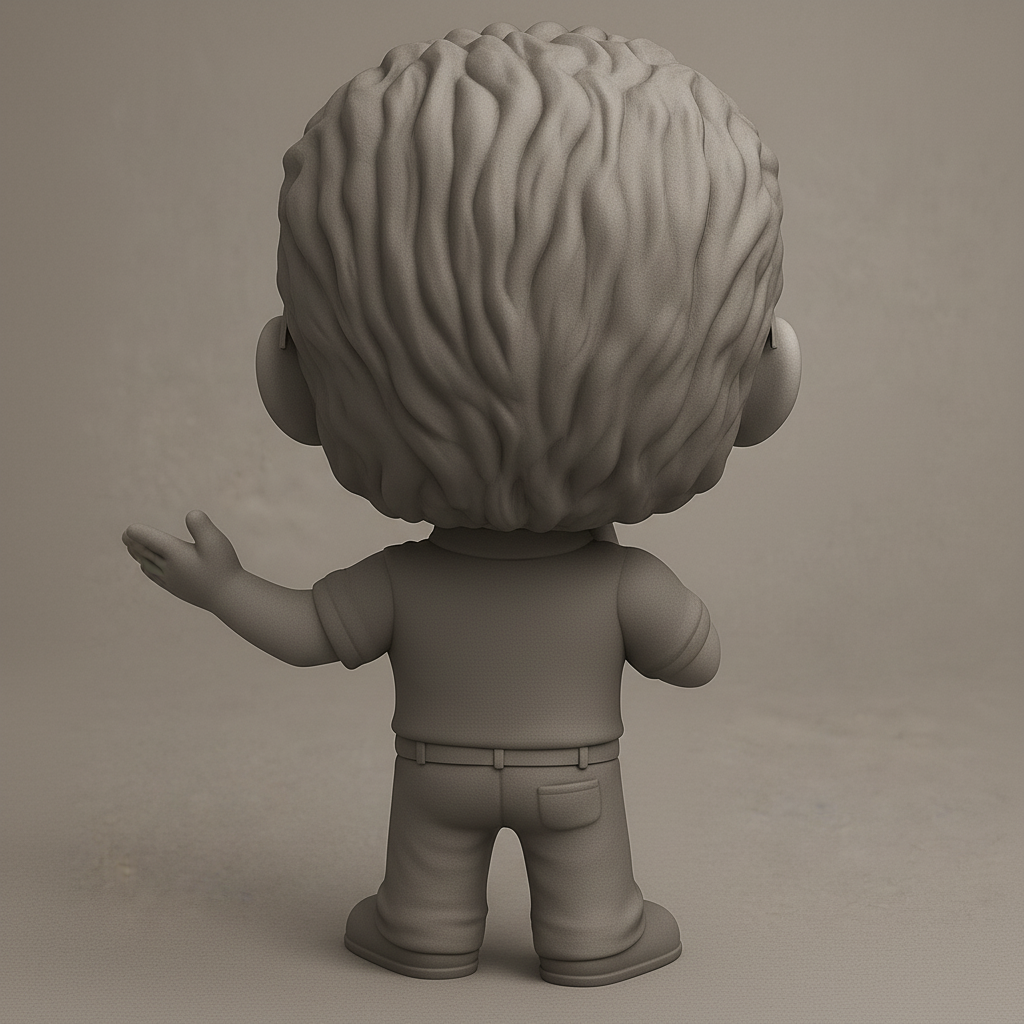 face to 3d model ai-3D portrait printing from photo_Thoughtful Host Figurine: Your Smiling Desk Buddy