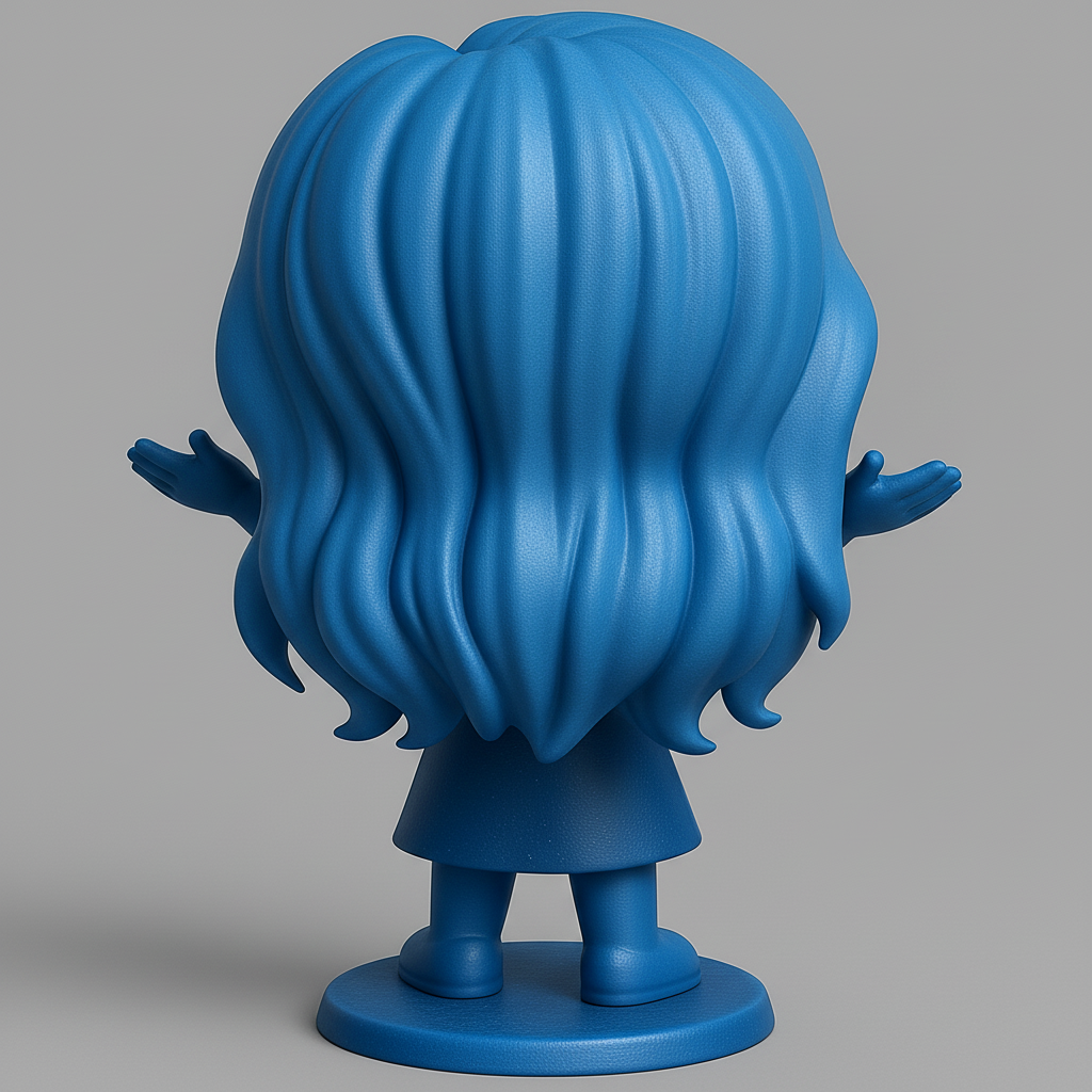 face to 3d model ai-3D portrait printing from photo_Friendly Chibi Girl Figurine - Easy FDM 3D Print!