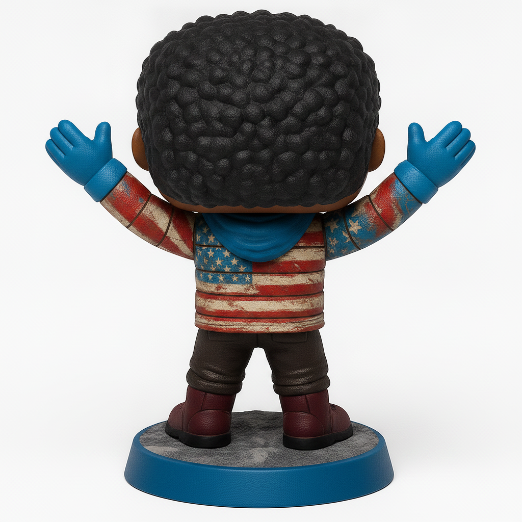 face to 3d model ai-3D portrait printing from photo_Young Patriot Funko Style Figure - Print & Collect!