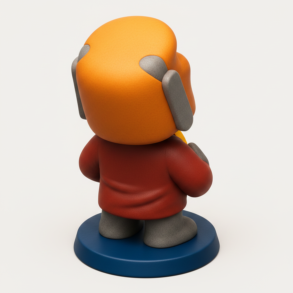 face to 3d model ai-3D portrait printing from photo_Cheerful 'C' Mascot Figurine 