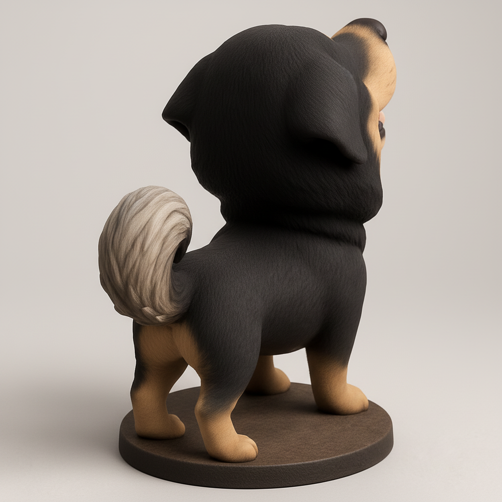 face anatomy 3d model-create 3d face model from photo_Smiling Dog Figurine: Instant Happiness for Your Home