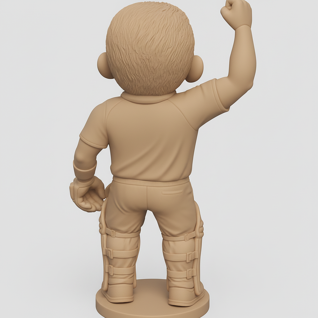 face anatomy 3d model-create 3d face model from photo_India Cricketer Victory Pose Figurine - Fan Collectible