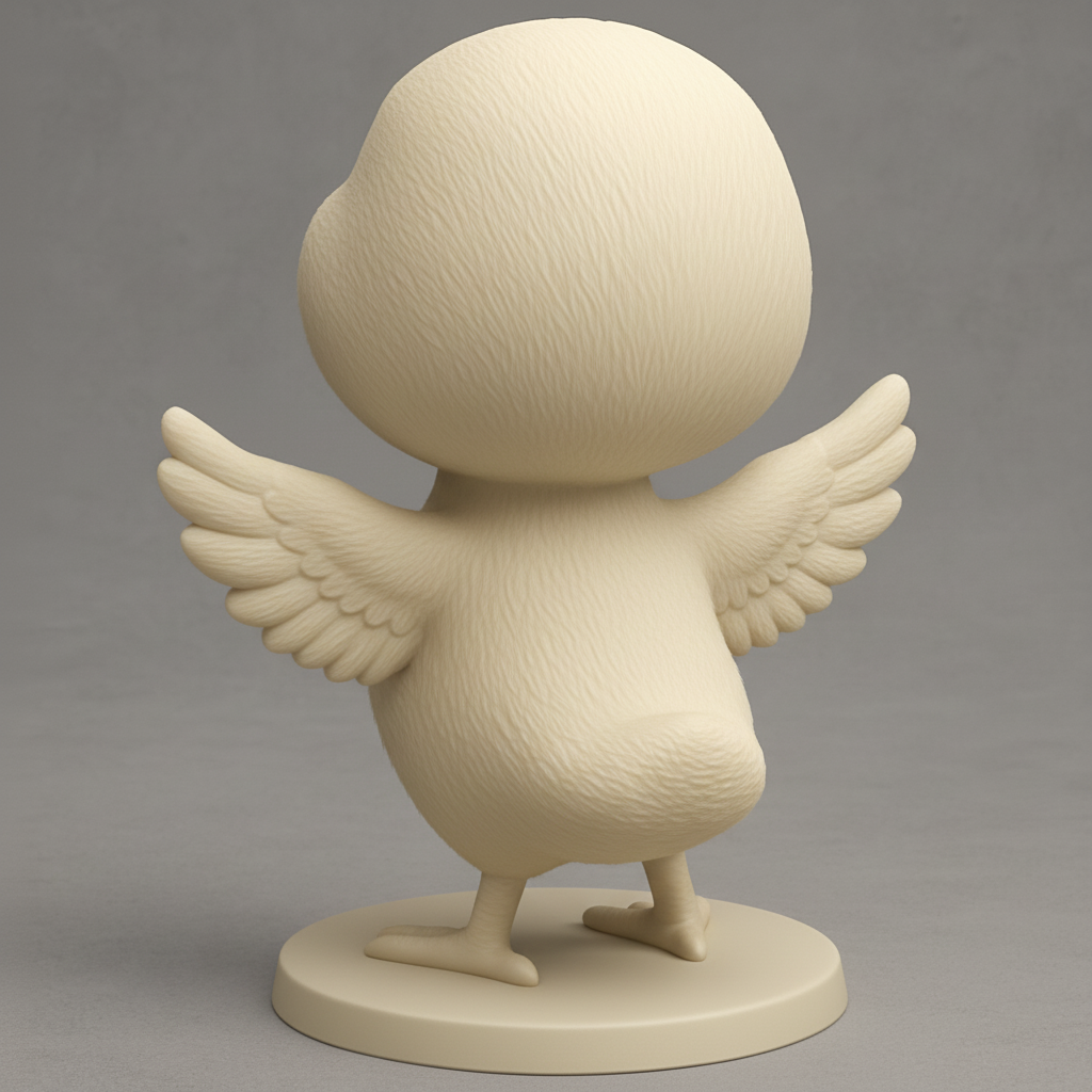 face anatomy 3d model-create 3d face model from photo_Adorable Happy Chick Figurine - Spread Joy!