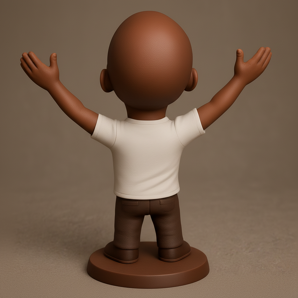 face anatomy 3d model-create 3d face model from photo_Joyful Chibi Man Figurine - Spread Happiness!