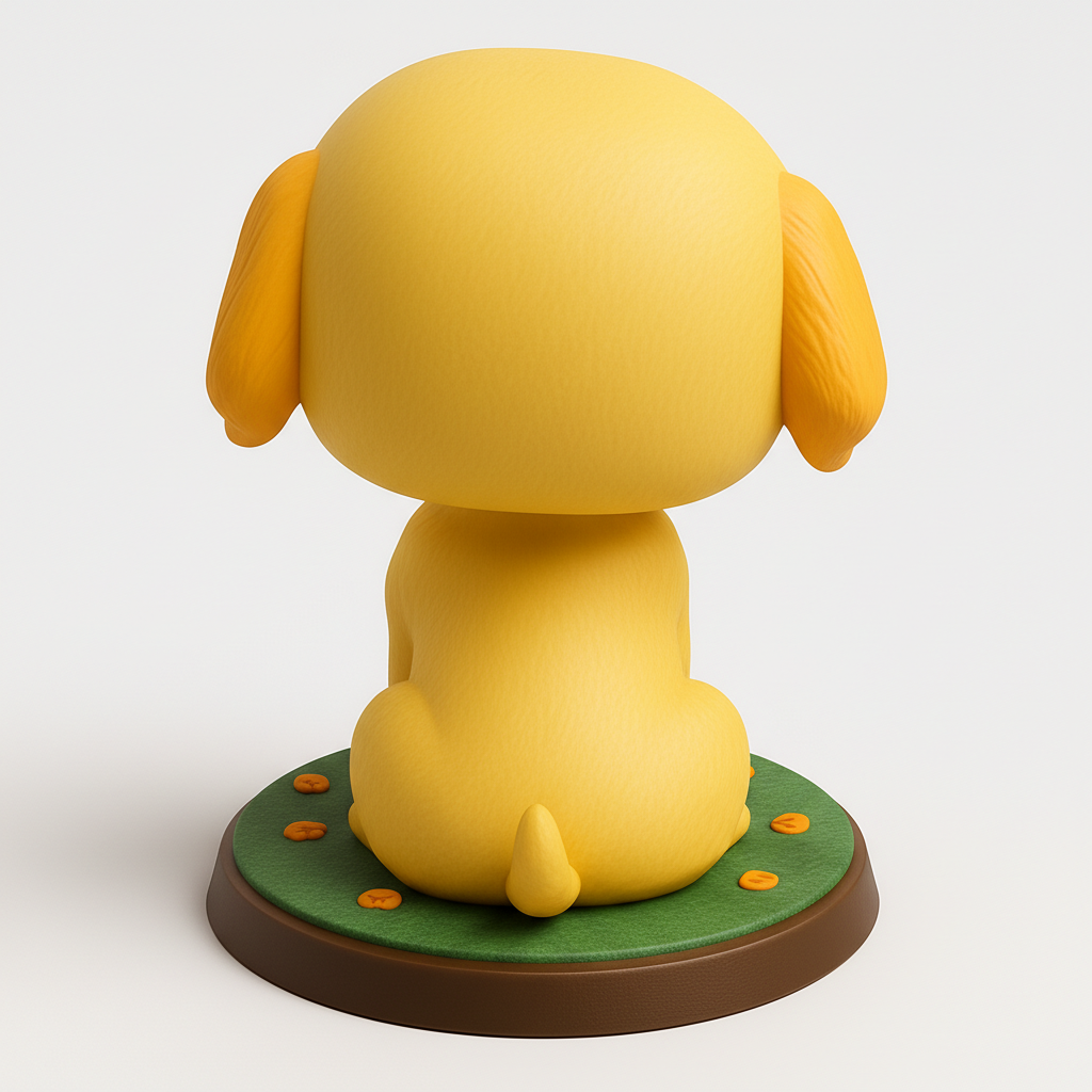 face to 3d model ai-3D portrait printing from photo_Golden Retriever Bobblehead - Bring Joy to Your Desk!