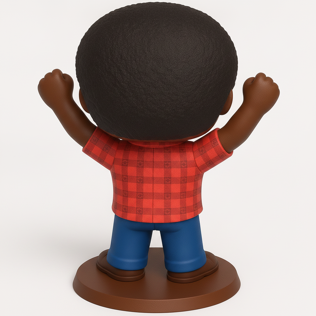 face anatomy 3d model-create 3d face model from photo_Victorious Smile Figurine: Your Cheerful Desk Companion
