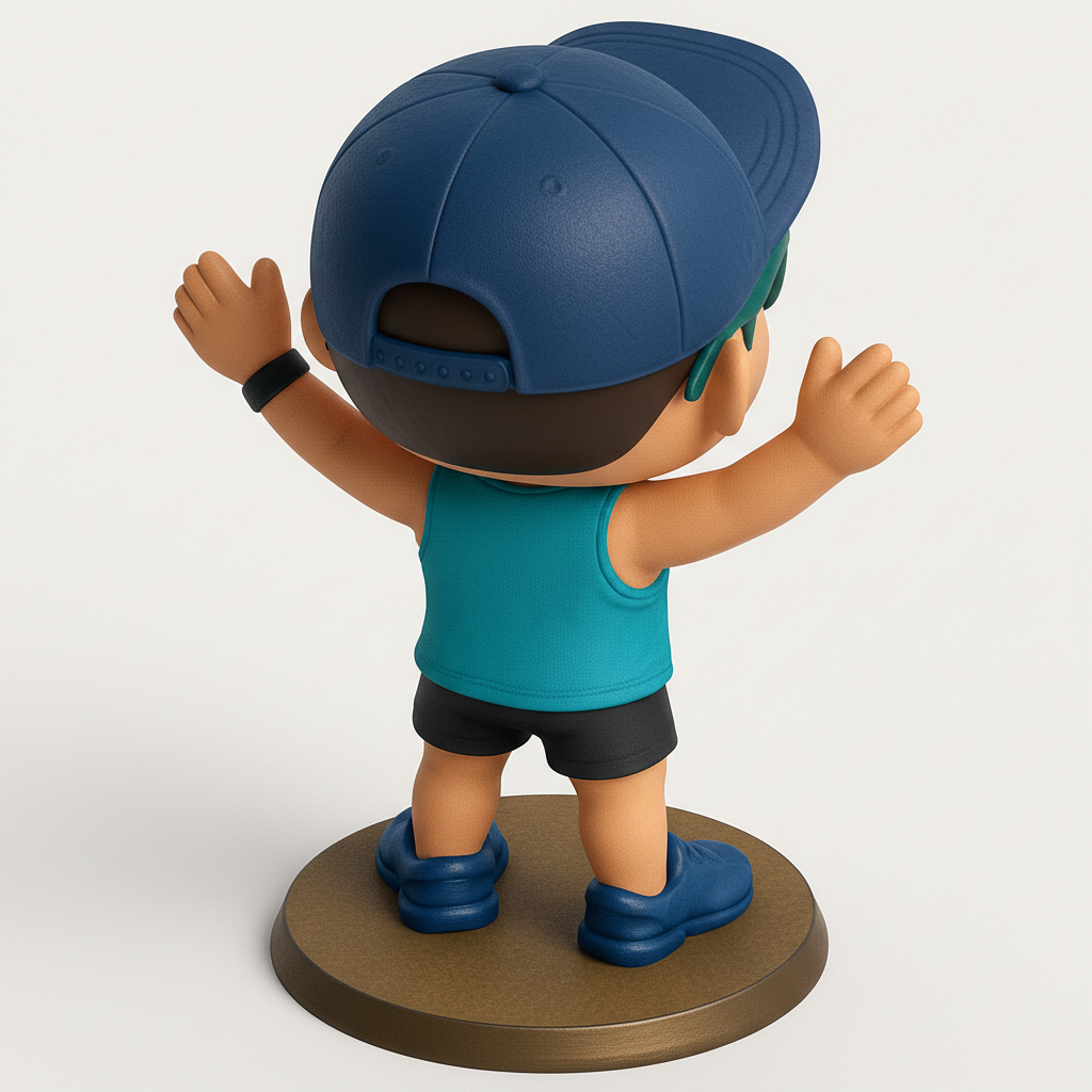 face to 3d model ai-3D portrait printing from photo_Dynamic HOKA Runner Figurine - Celebrate Your Sport!