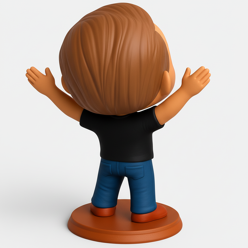 face anatomy 3d model-create 3d face model from photo_Friendly Chibi Collectible Figure - Instant Happin