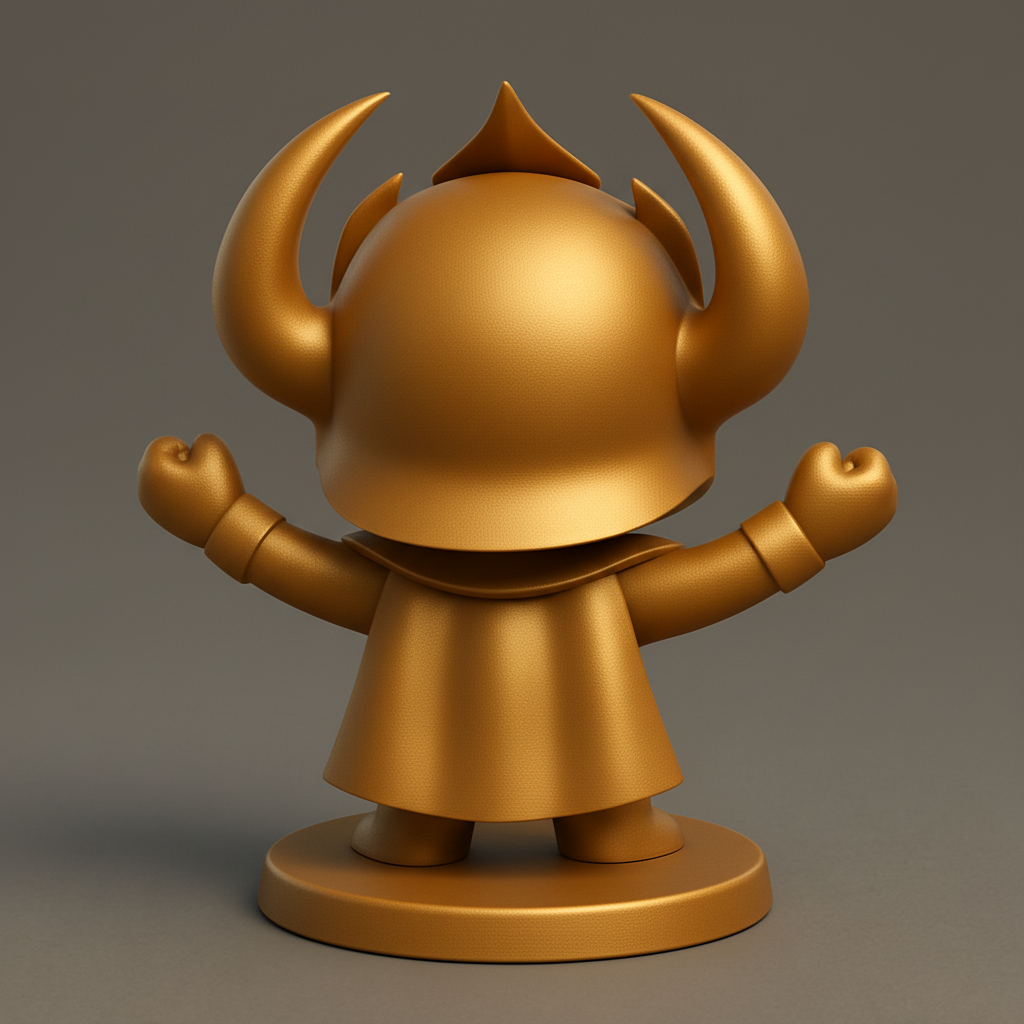 silhouette 3d printer maker-3d portrait printing_Triumphant Hero Award Statue