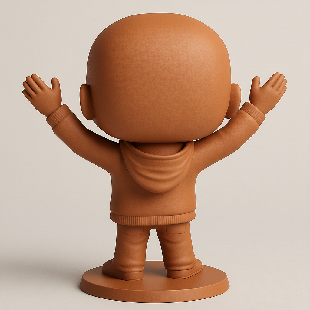 face anatomy 3d model-create 3d face model from photo_Joyful Bald Grandpa Figure - A Happy Desk Companion!