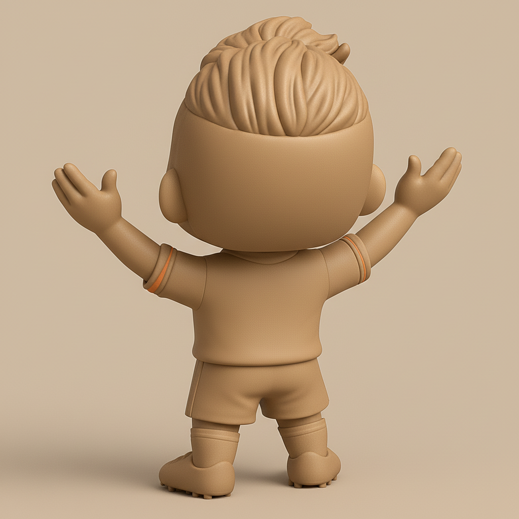 face to 3d model ai-3D portrait printing from photo_Printable Soccer Fan Figurine - Funko Style Joy