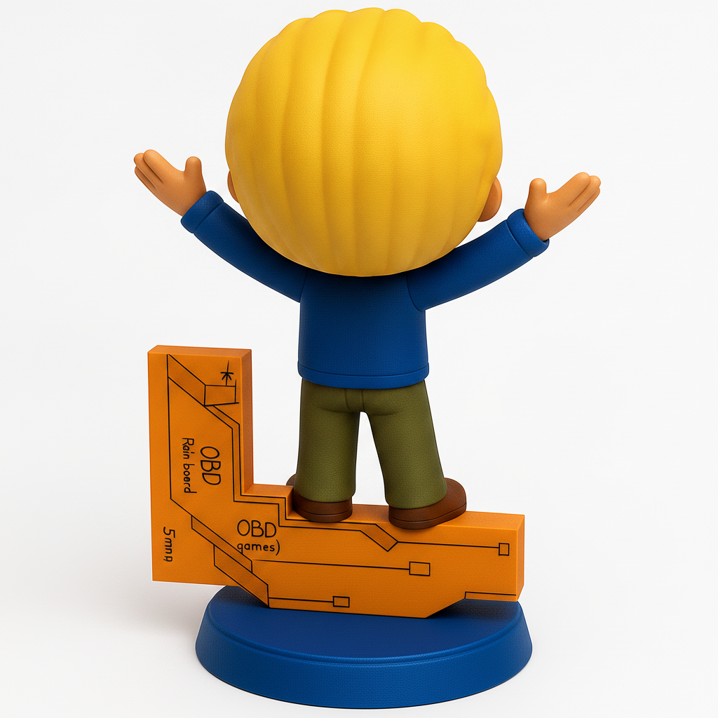 face anatomy 3d model-create 3d face model from photo_Printable Tech Buddy: Fun Figurine on Circuit Base!