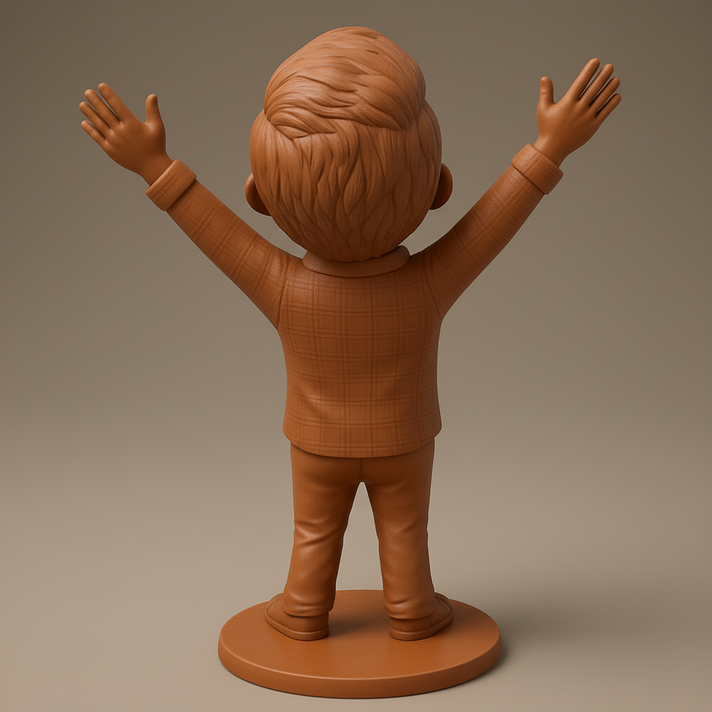 face to 3d model ai-3D portrait printing from photo_Joyful Bobblehead Figurine - Spread Happiness!