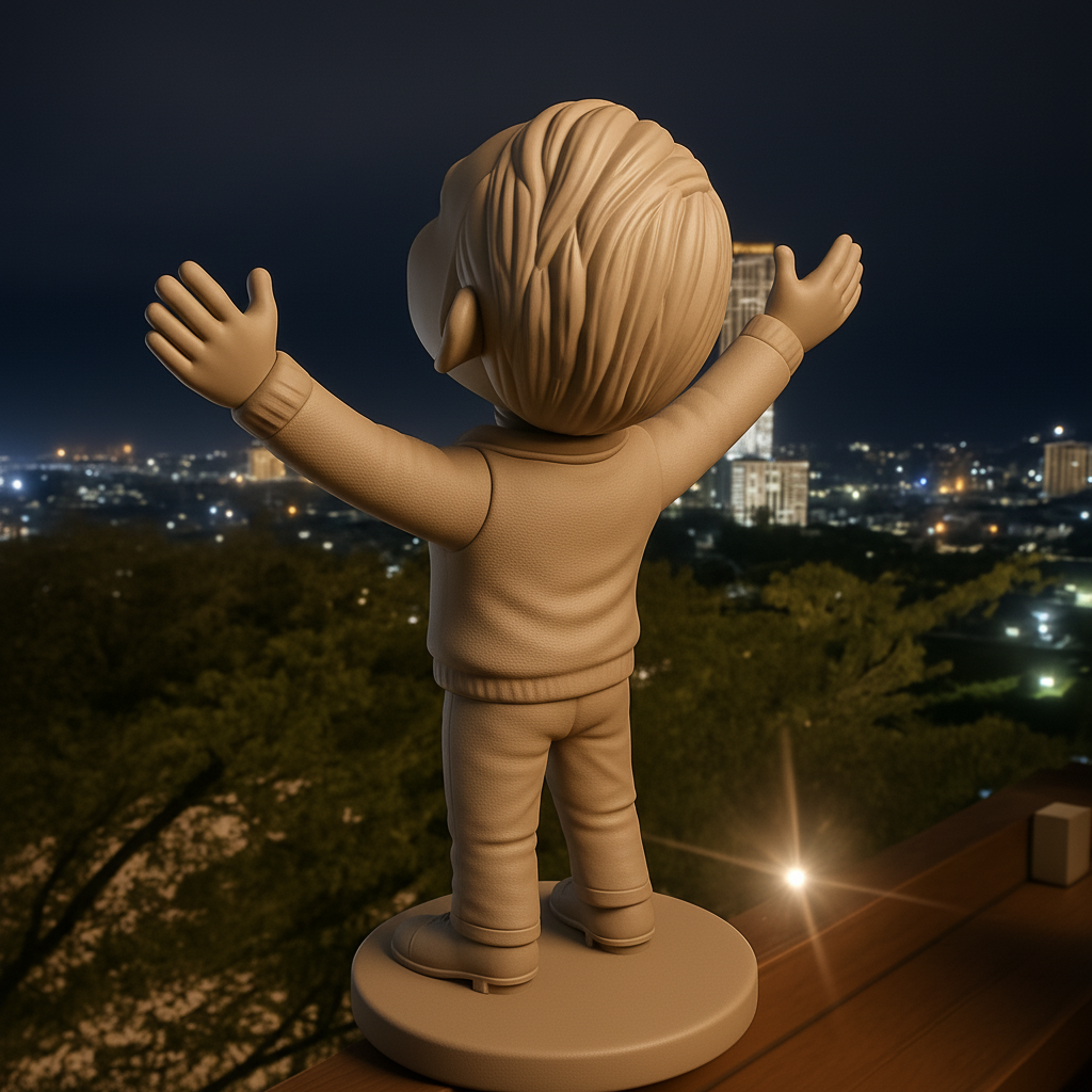 face to 3d model ai-3D portrait printing from photo_Joyful Embrace Statue: Welcome Life's Moments!