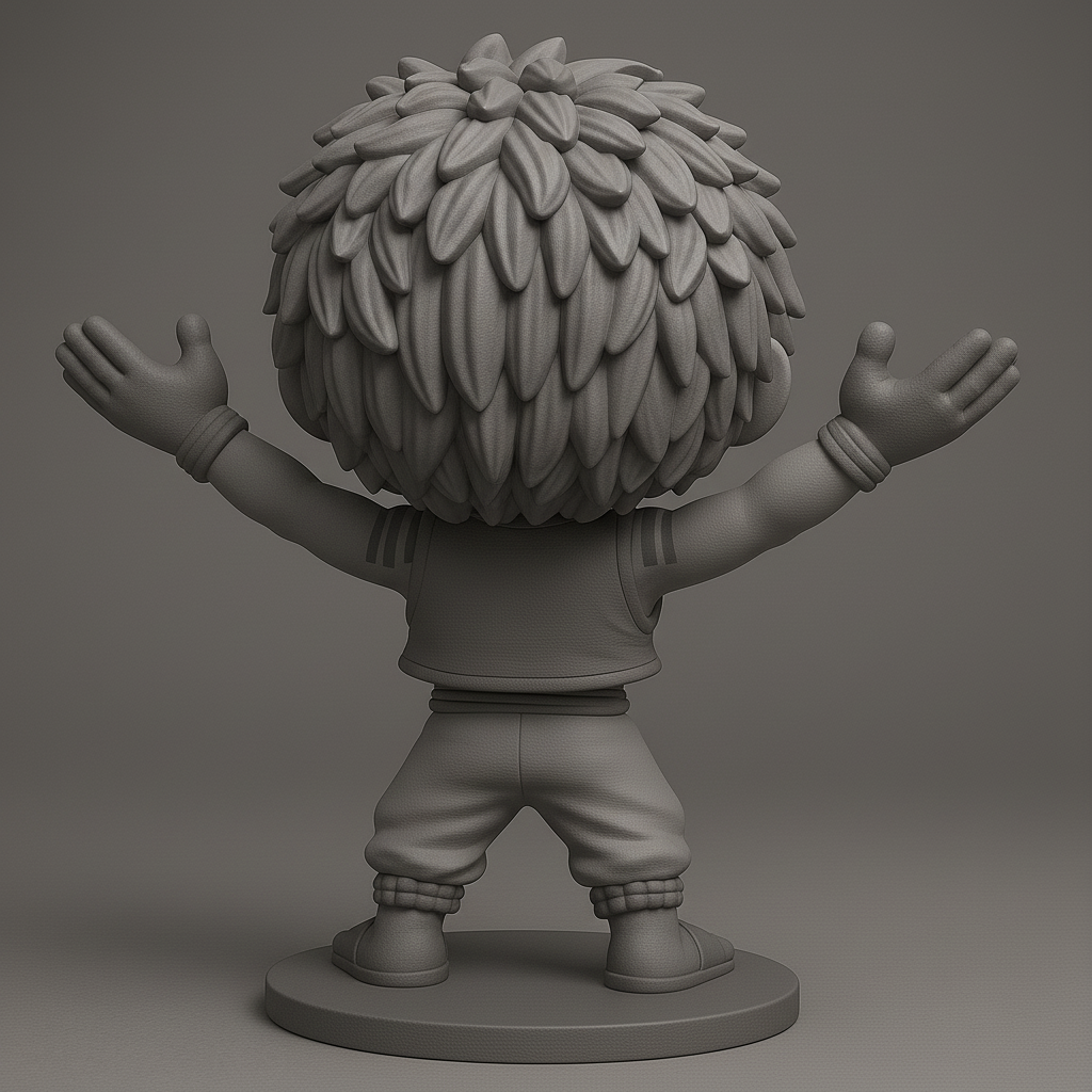 silhouette 3d printer maker-3d portrait printing_Joyful Character Figurine for 3D Printing