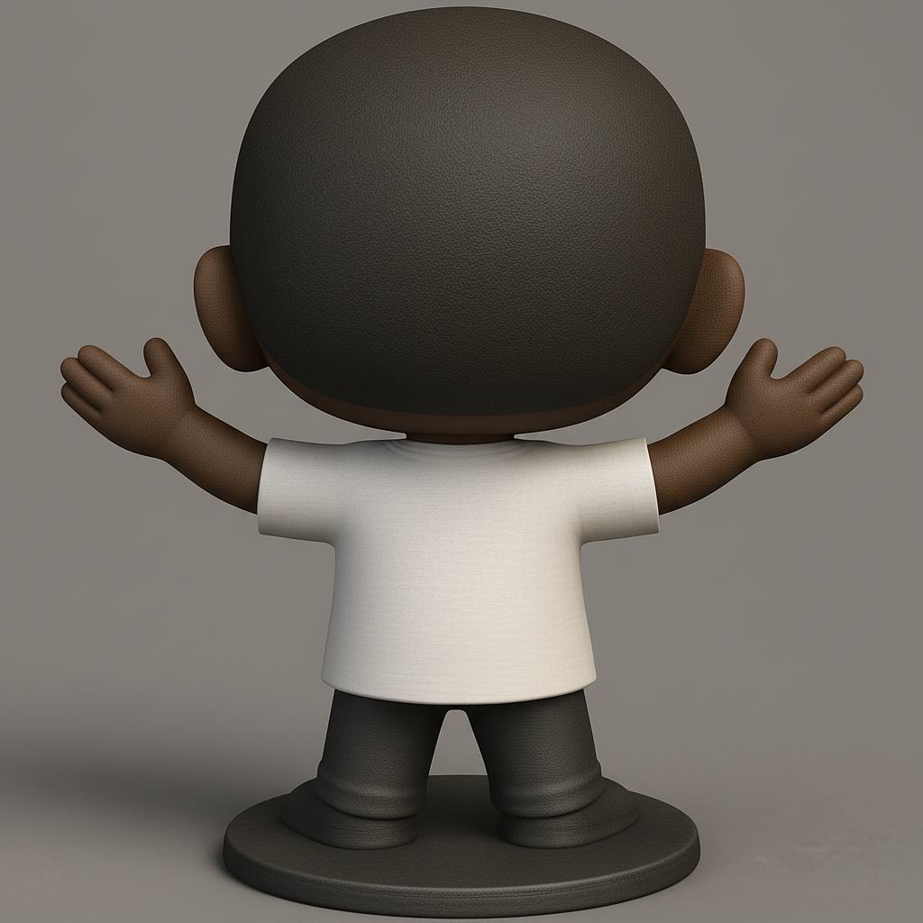 face anatomy 3d model-create 3d face model from photo_Joyful Welcoming Figure - Print Your Own Happy Buddy!