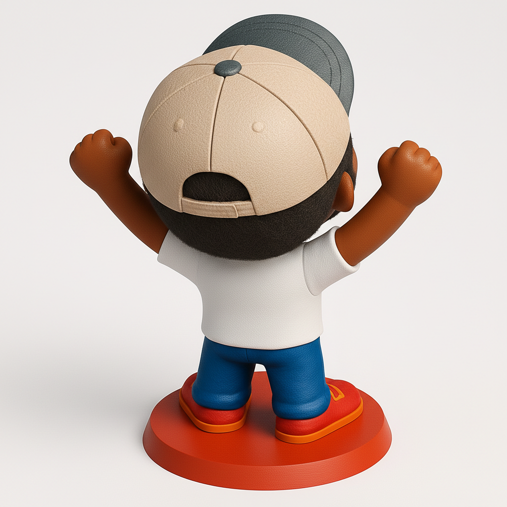 face anatomy 3d model-create 3d face model from photo_Celebrate Success! Joyful Champion Figurine