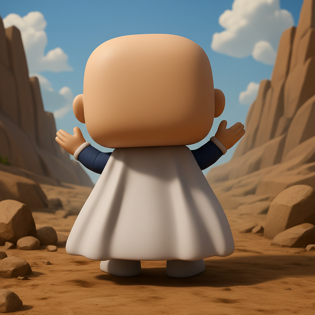 face to 3d model ai-3D portrait printing from photo_Bald Vegeta Victorious Funko Pop Diorama