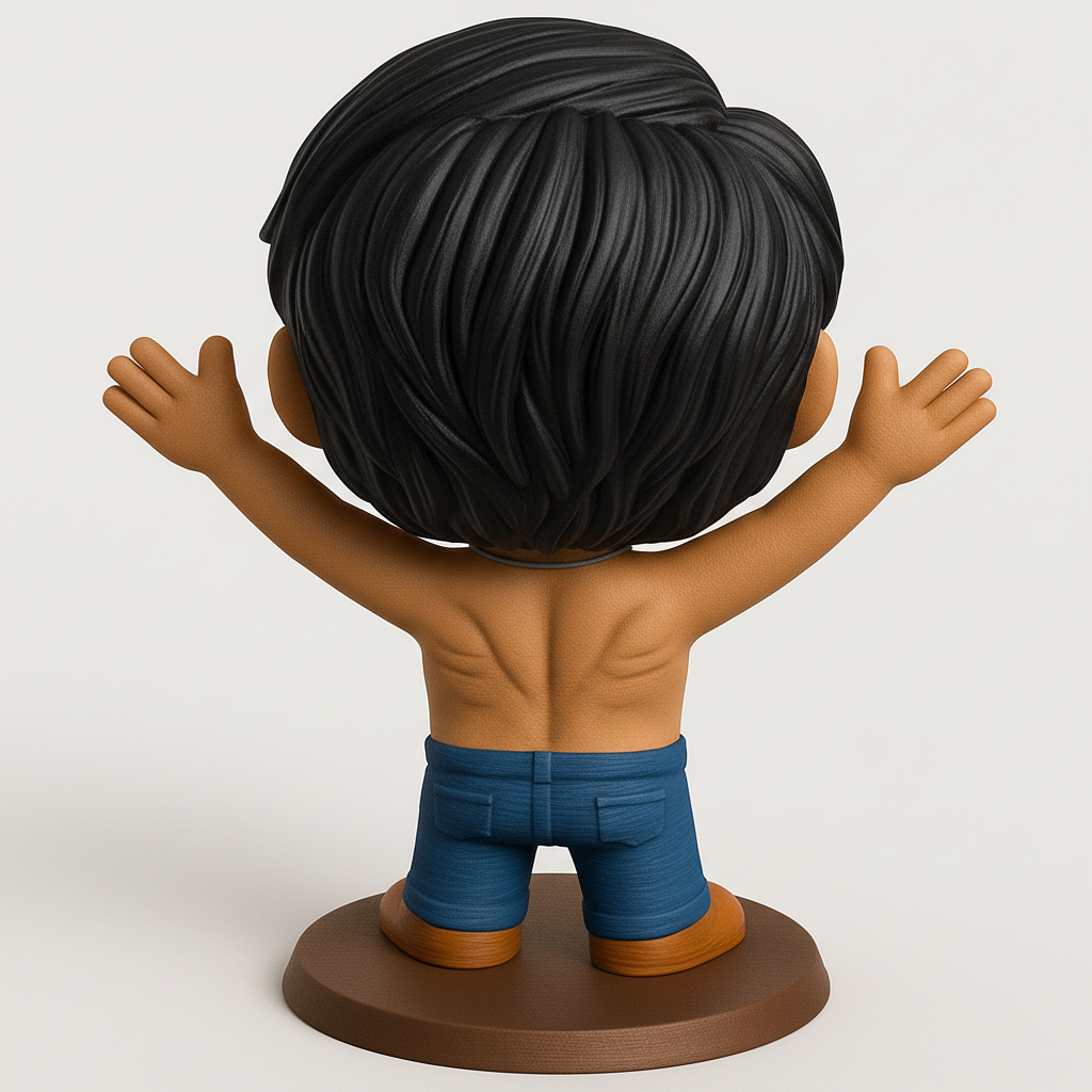 face anatomy 3d model-create 3d face model from photo_Joyful Desk Buddy: Happy Man Collectible Figurine