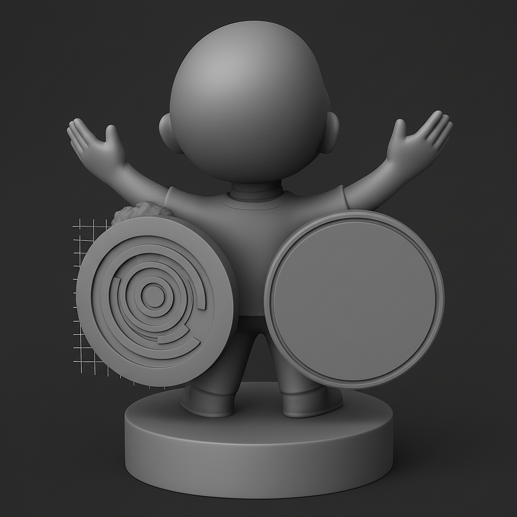 face to 3d model ai-3D portrait printing from photo_ROG Happy Gamer Mascot - Ultimate Desk Decor