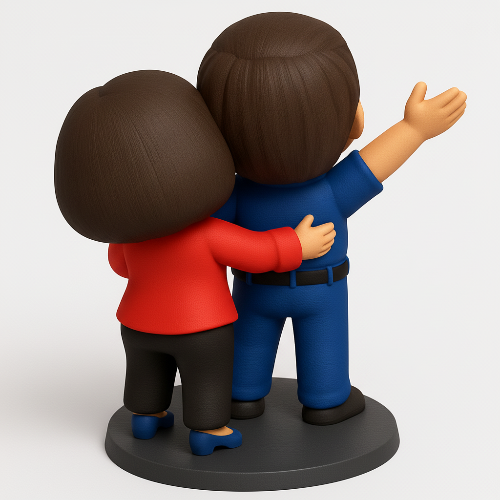 face anatomy 3d model-create 3d face model from photo_Guiding Love Couple Statue - Perfect Keepsake & Gift