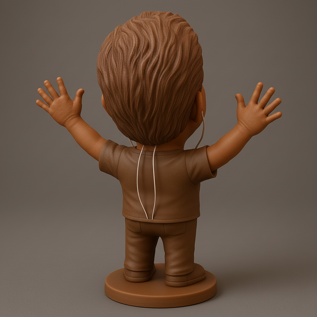 silhouette 3d printer maker-3d portrait printing_Cheerful Character Figurine for Fun Displays
