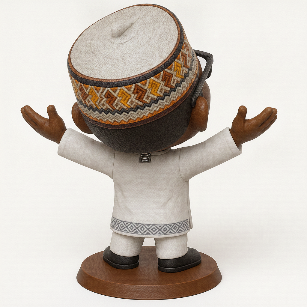 face to 3d model ai-3D portrait printing from photo_Joyful African Man Figurine - Print Your Own Smile!