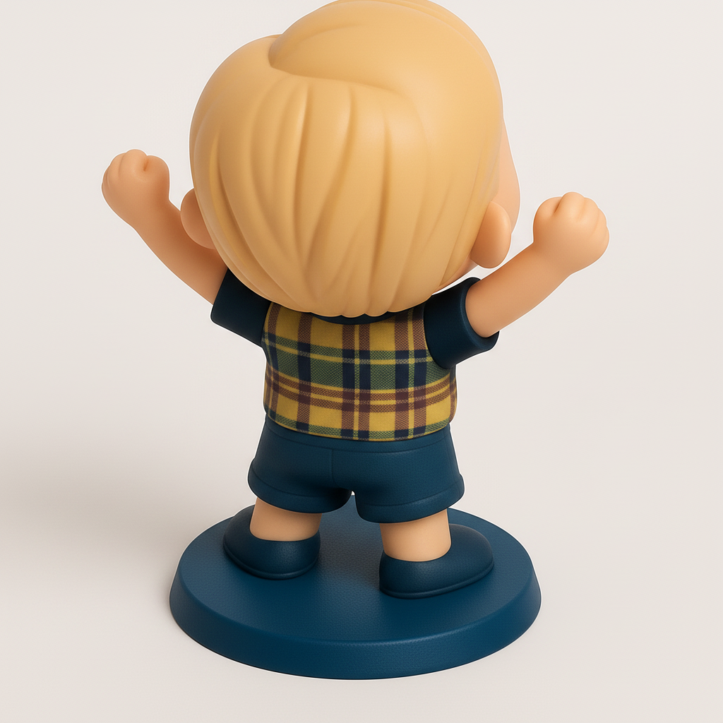 face to 3d model ai-3D portrait printing from photo_Cheerful Boy Figurine: Print Your Own Happy Pal!