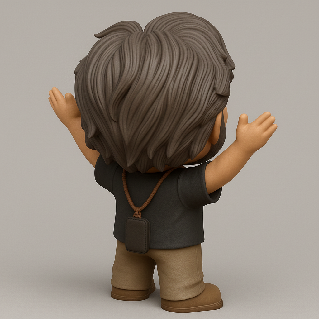 face anatomy 3d model-create 3d face model from photo_Cheerful Bearded Guy Figurine - Your Happy Desk Buddy