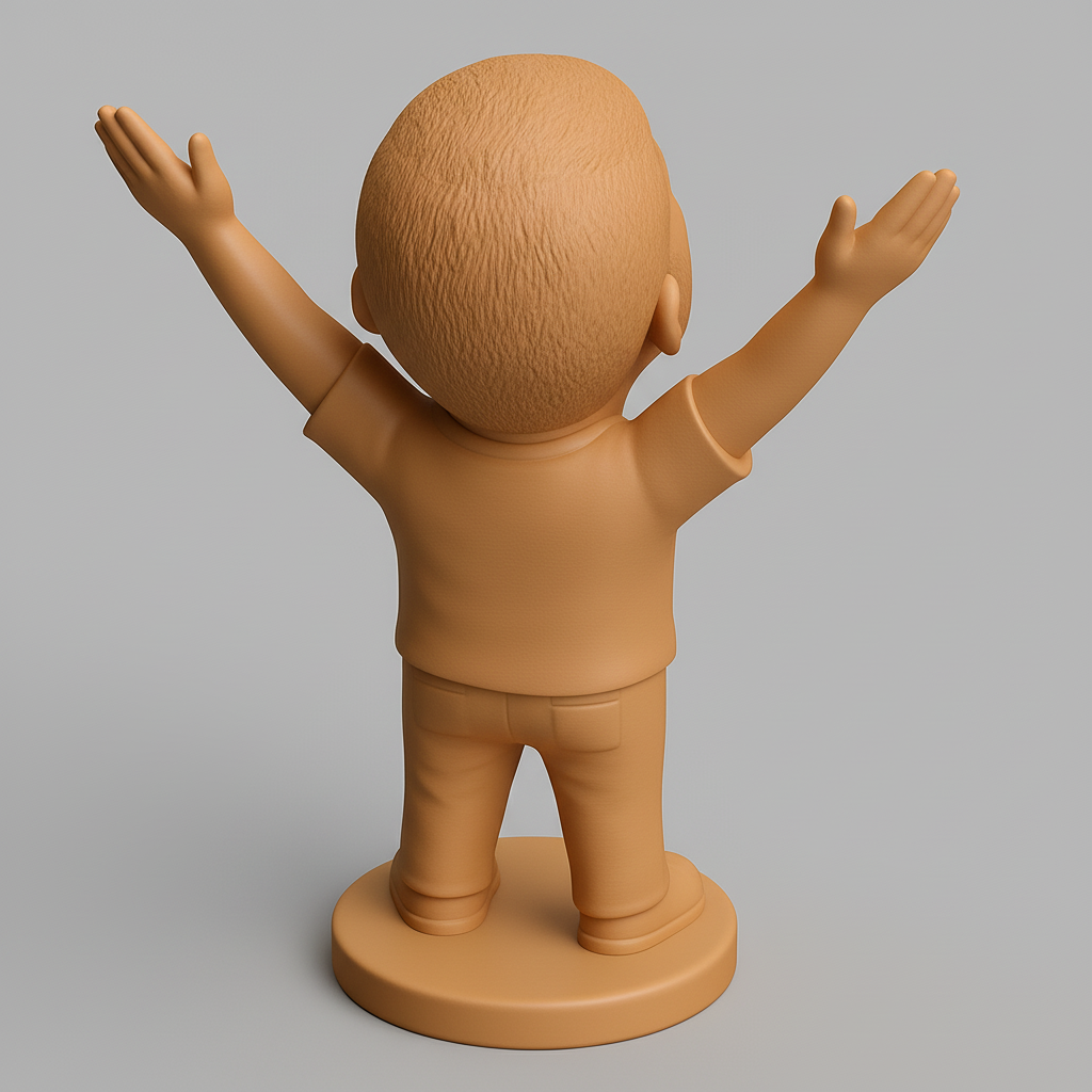 silhouette 3d printer maker-3d portrait printing_Uplifting Joy Bobblehead: Custom 3D Printed Smile!
