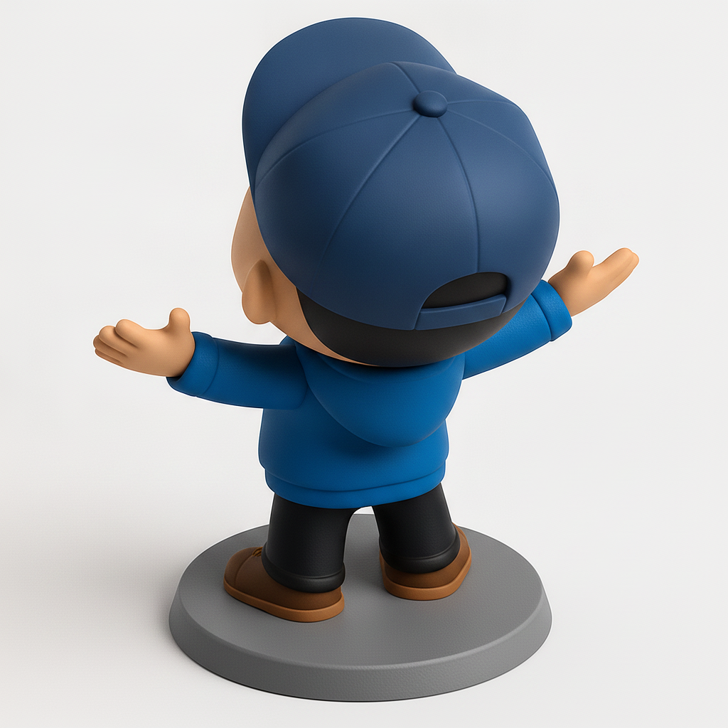 face anatomy 3d model-create 3d face model from photo_Cheery BYBT Mascot Figurine: Your Desk's New Best Friend