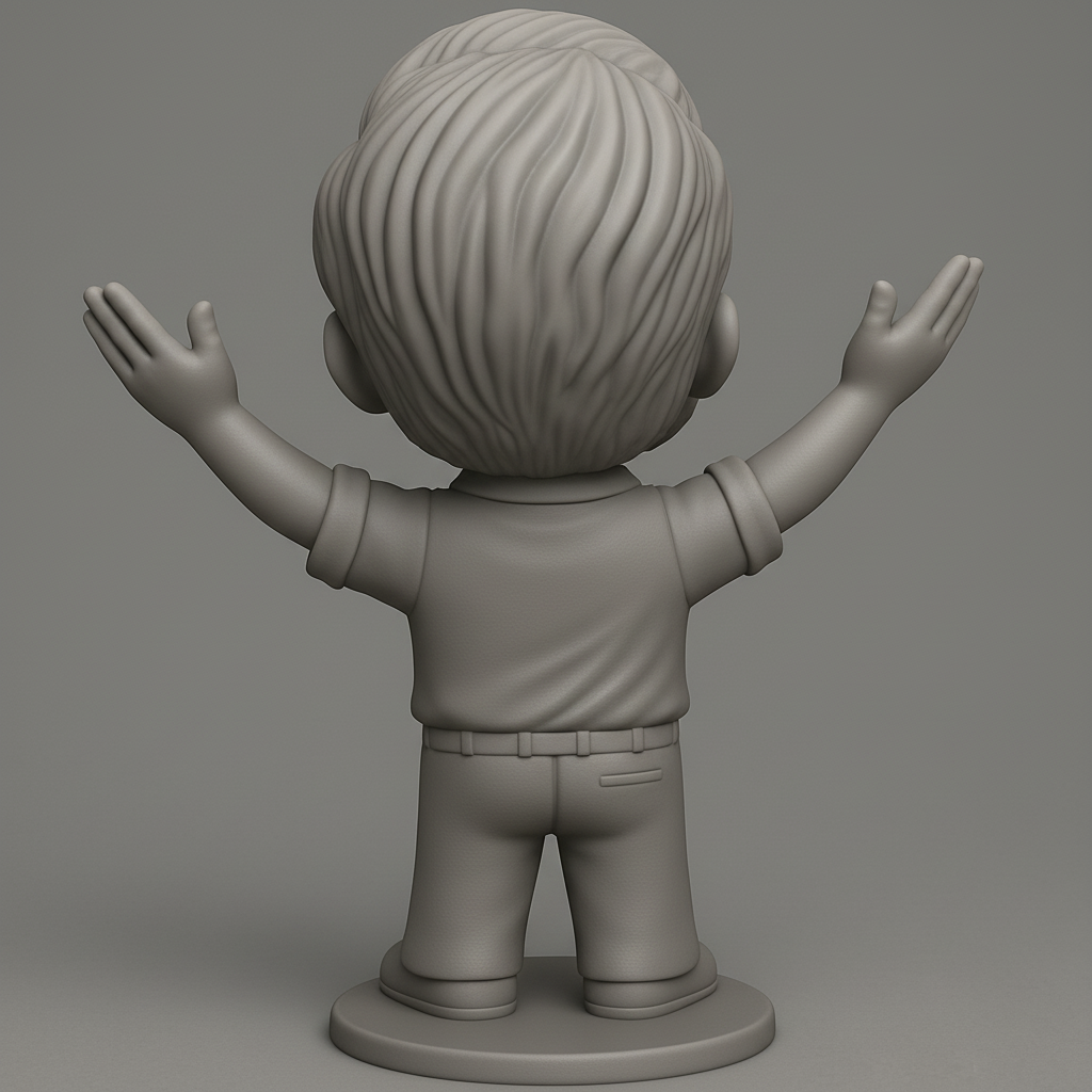 face anatomy 3d model-create 3d face model from photo_Spread Joy: Happy Bearded Man Desktop Figurine