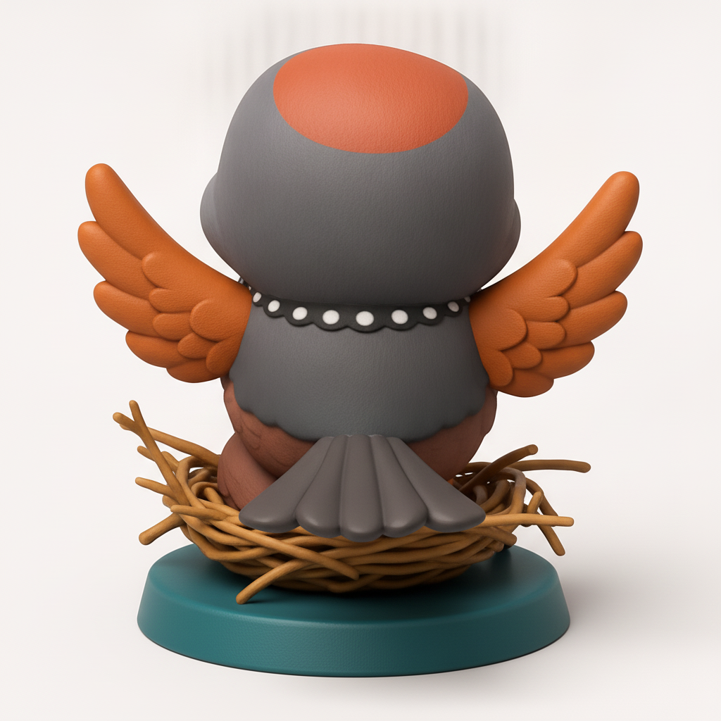 face anatomy 3d model-create 3d face model from photo_Sweet Nesting Birds: Mother and Chick Collectible