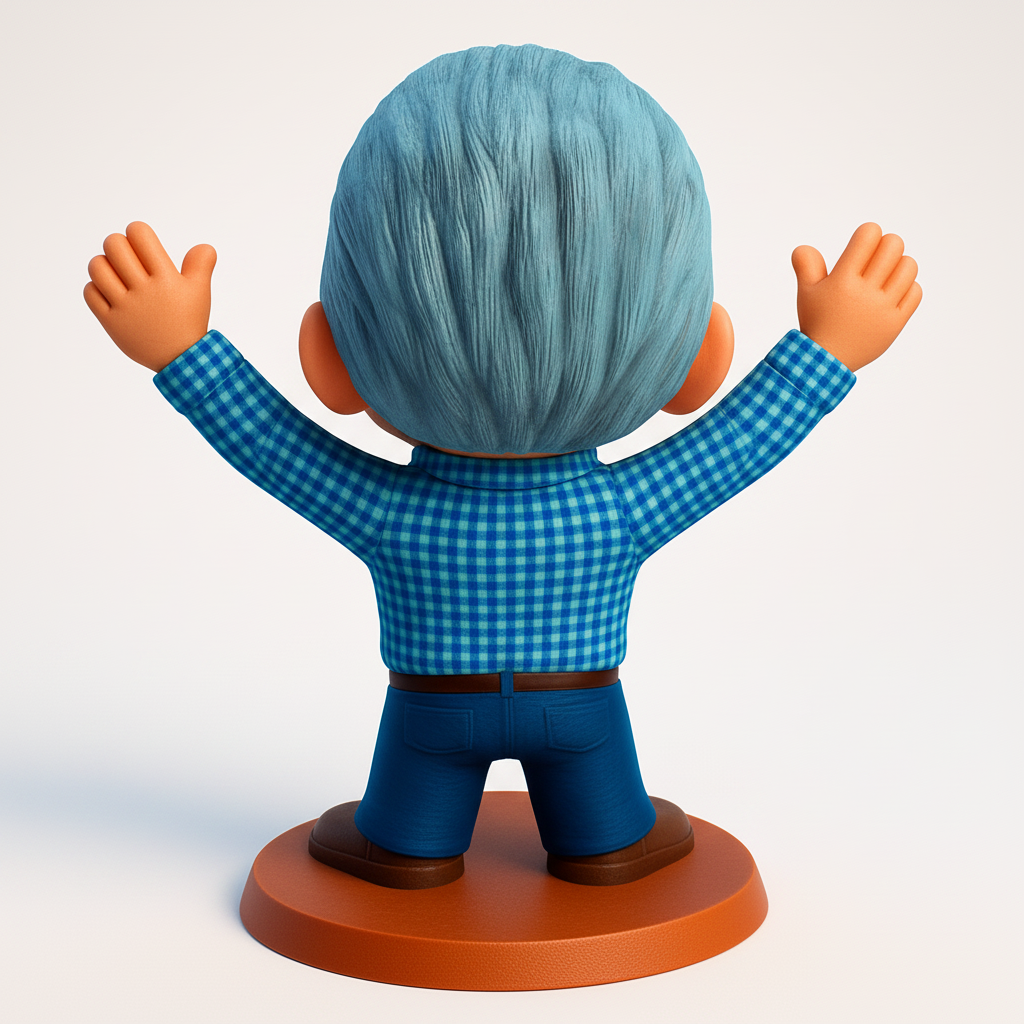 face anatomy 3d model-create 3d face model from photo_Smiling Bobblehead Desk Pal