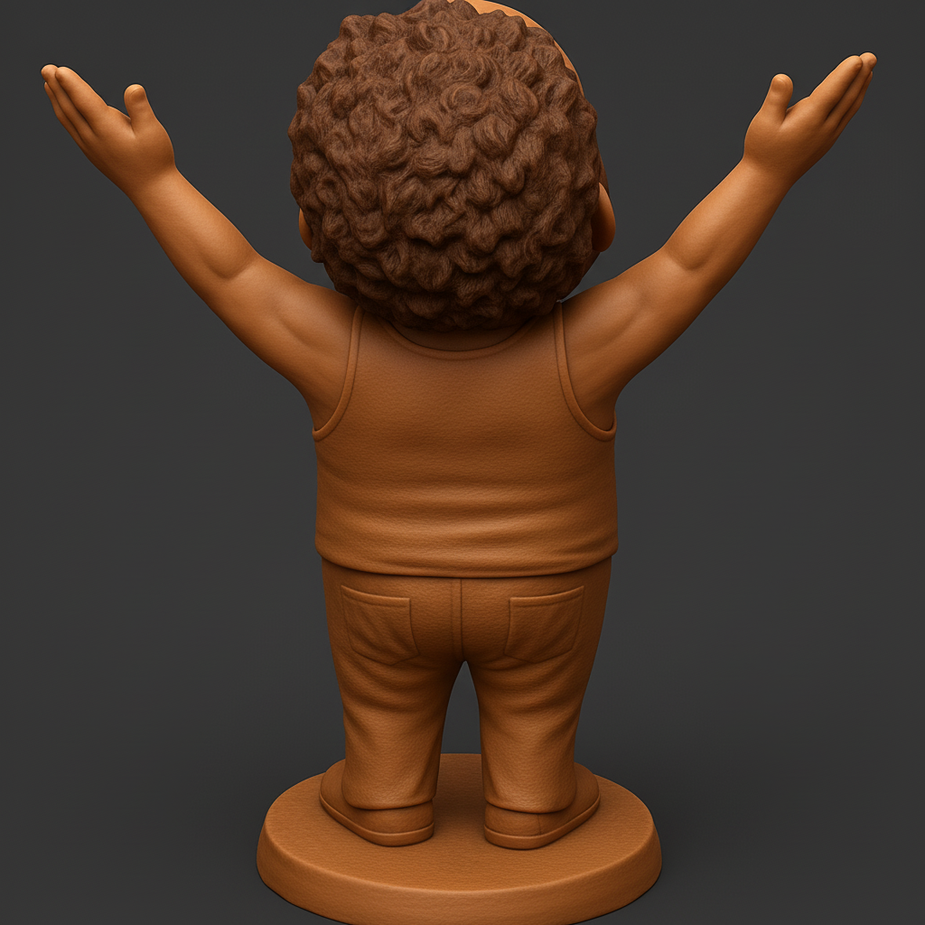 face anatomy 3d model-create 3d face model from photo_Cheerful Embrace Statue: 3D Printable Joy!