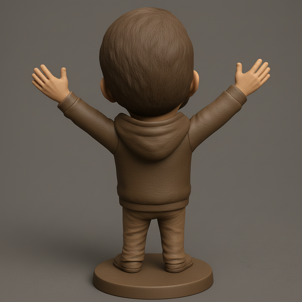 face anatomy 3d model-create 3d face model from photo_Happy Bobblehead Figurine: Uplifting Desktop Decor