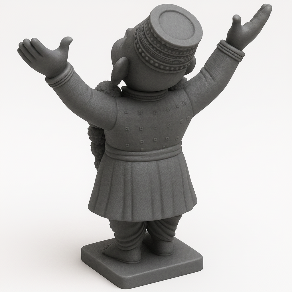 silhouette 3d printer maker-3d portrait printing_Lord Vittal Figure for 3D Printing