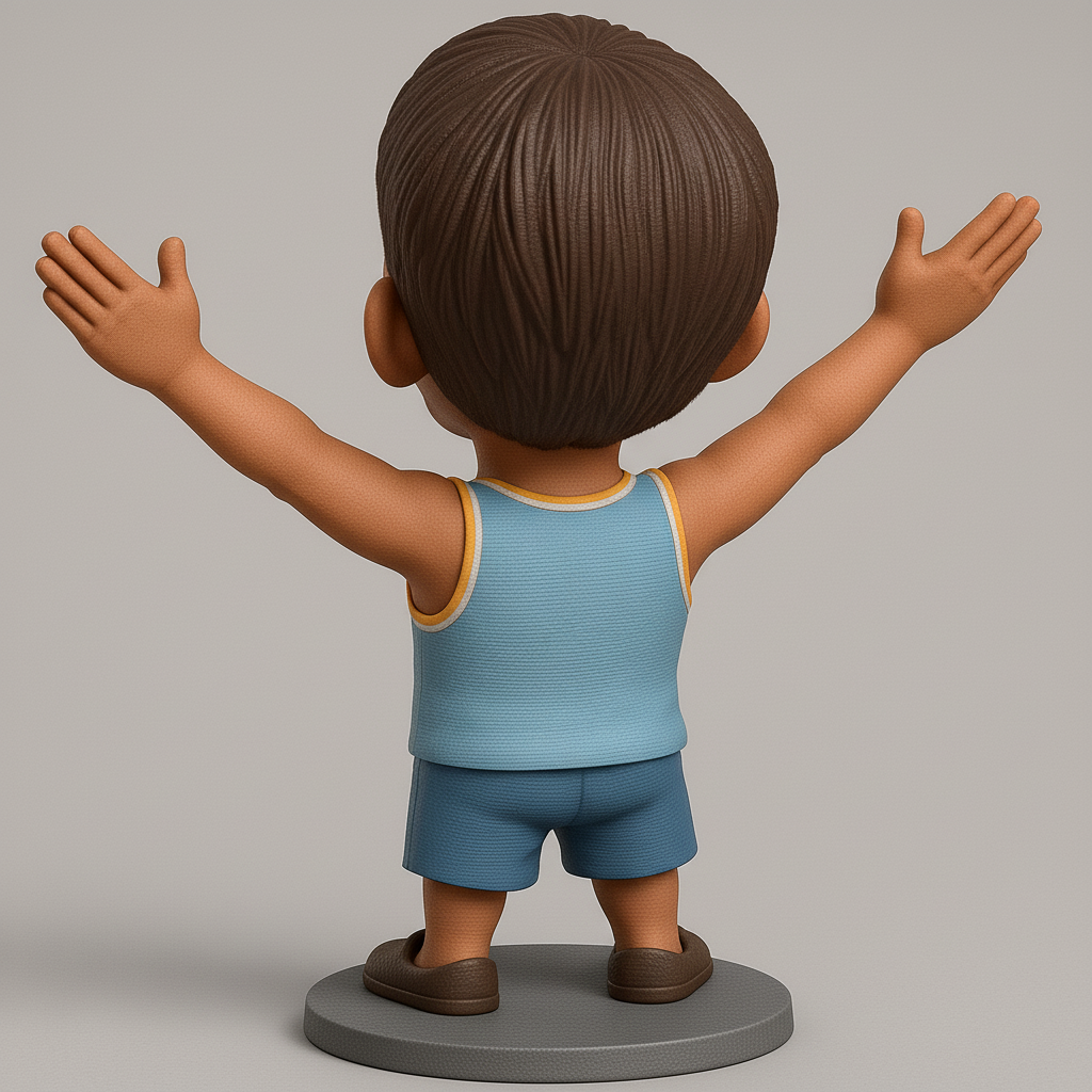 silhouette 3d printer maker-3d portrait printing_Joyful Character Figurine