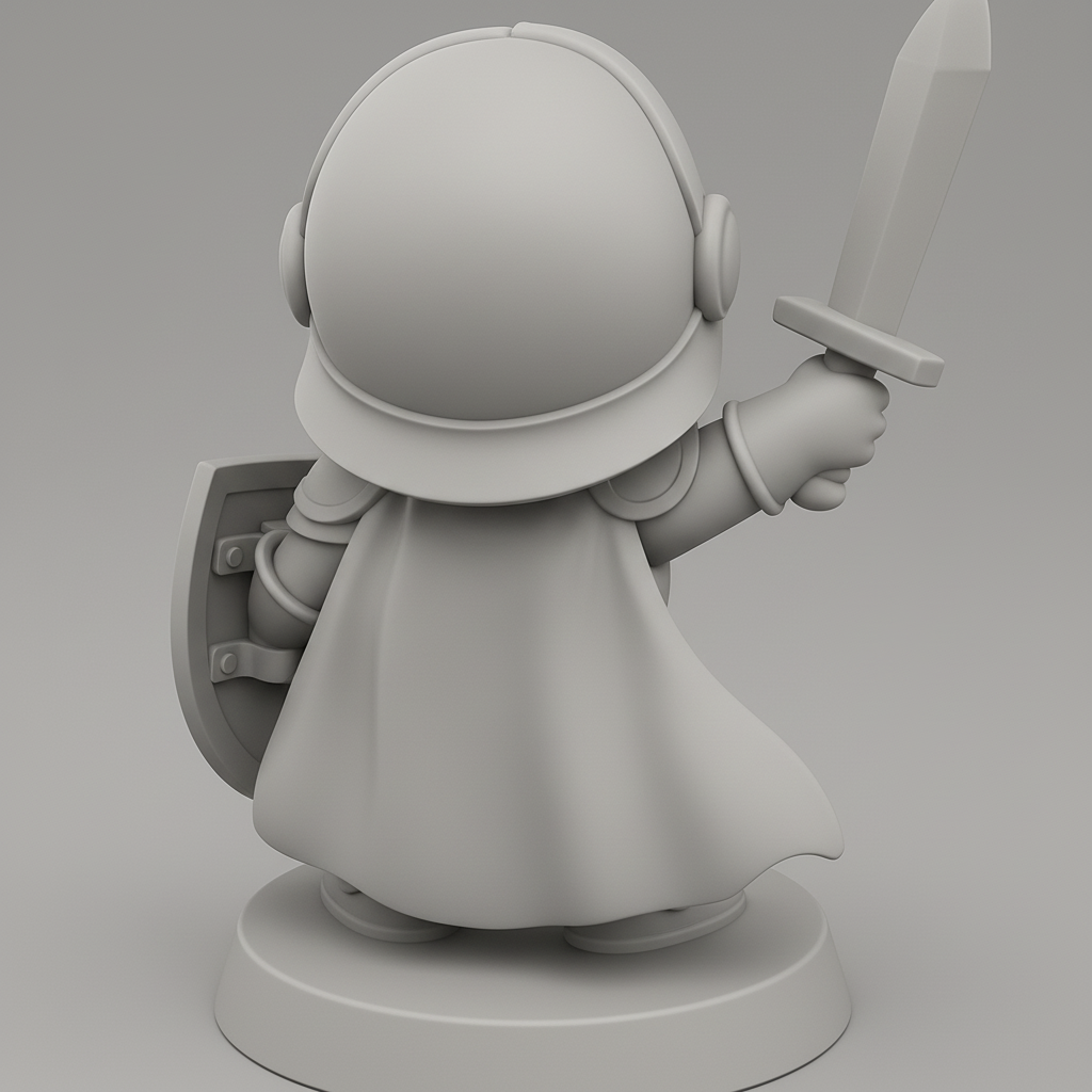 face anatomy 3d model-create 3d face model from photo_Battlecaster Chibi Knight: Cute & Mighty RPG Hero