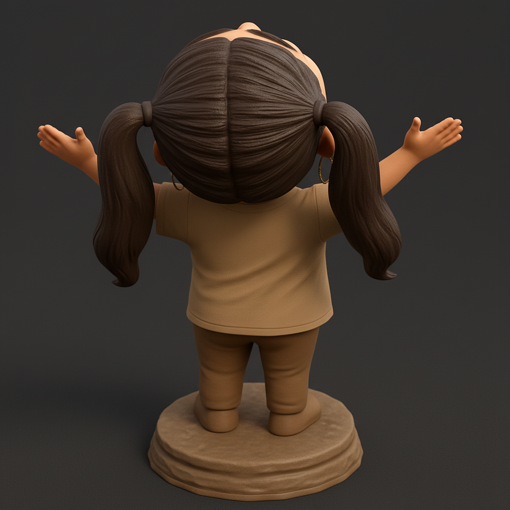 face to 3d model ai-3D portrait printing from photo_Happy Vibes Figurine - Perfect Desk Companion