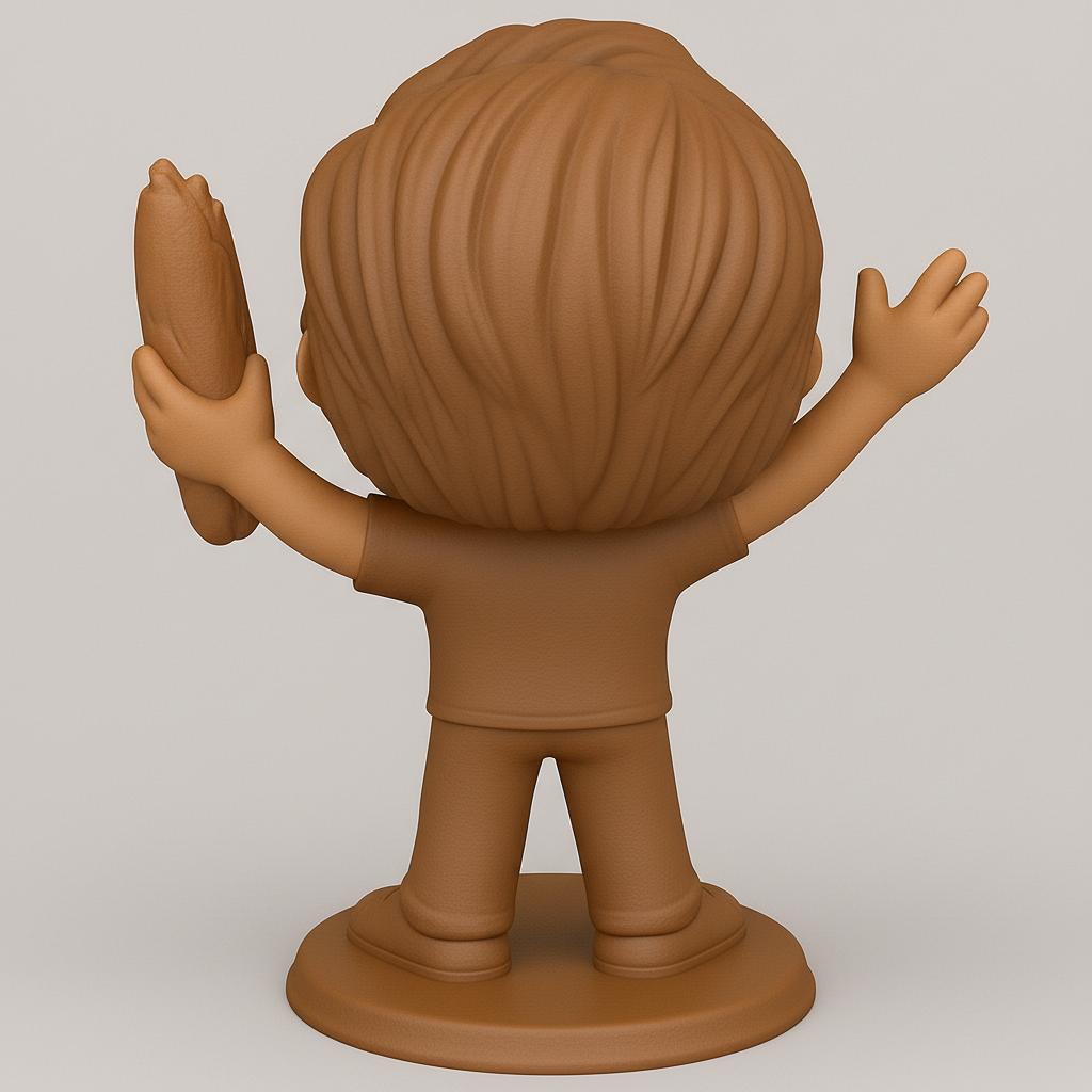 face to 3d model ai-3D portrait printing from photo_Joyful Bread Buddy Figurine