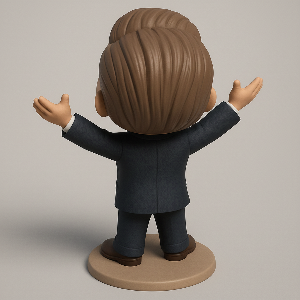 face anatomy 3d model-create 3d face model from photo_Welcoming Smile Desk Buddy Funko Style Figure