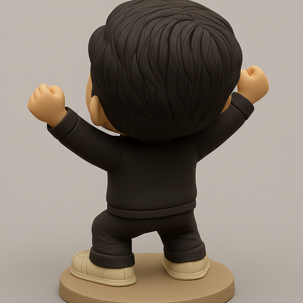 face to 3d model ai-3D portrait printing from photo_Dynamic 'Fame' Funko Style Figure - Celebrate Success!