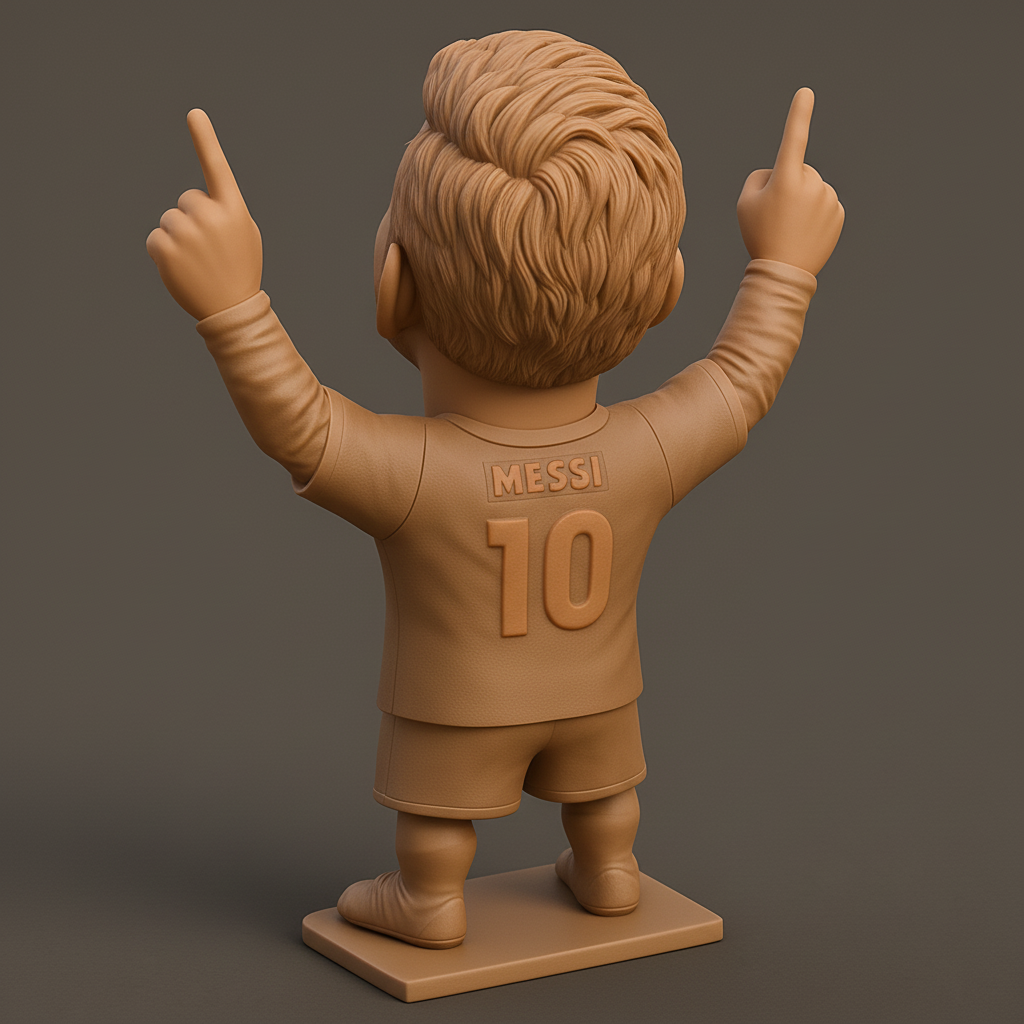 face anatomy 3d model-create 3d face model from photo_Messi Celebration Figurine - Iconic Football Legend
