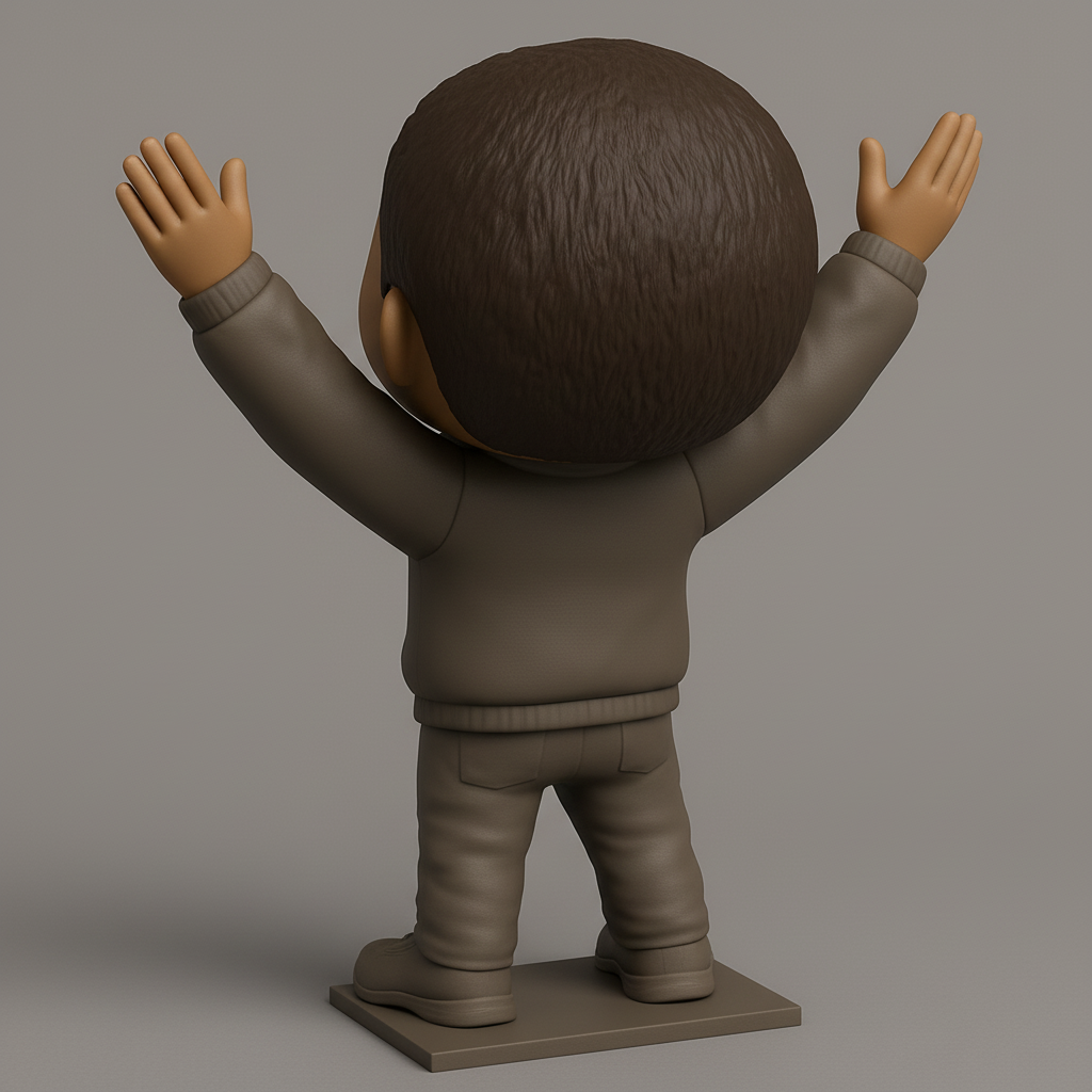 face anatomy 3d model-create 3d face model from photo_Bring Joy Home: Cheerful Chibi Character 3D Print Model