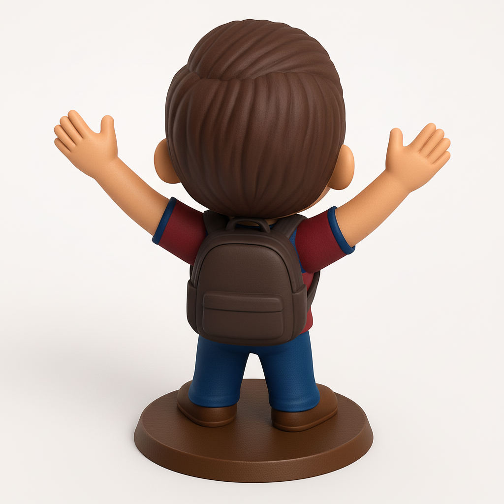 face anatomy 3d model-create 3d face model from photo_Bring Joy: Happy Student Figurine 3D Print